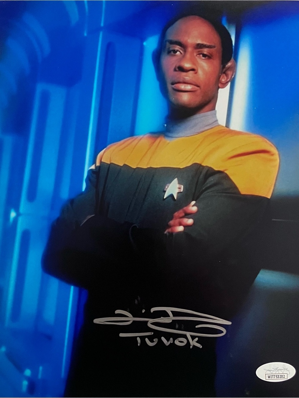 STAR TREK Autographed 8x10 Photo / TIM RUSS As Tuvok / PSA Authentication